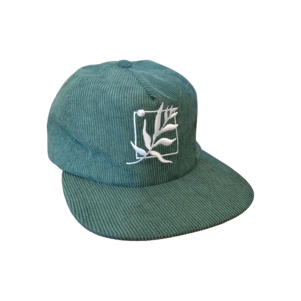 Fernway Cotton Corduroy Textured Adjustable Strapback Cap GREEN Store Merch